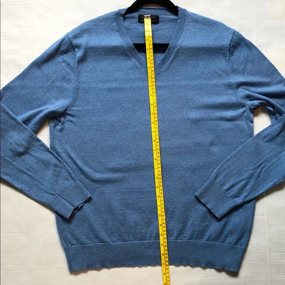Banana Republic Men’s Luxe Yarn Cotton/silk/cashmere Blend Blue Sweater Large